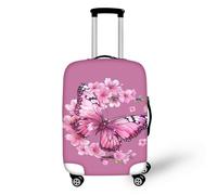 Dremagia Purple Butterfly Luggage Cover Anti-scratch Baggage Suitcase Protector Fits 30-32 Inch Luggage