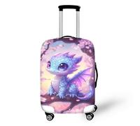 Dremagia Thickened Travel Luggage Cover 18/24/26/28/30/32 Inch Suitcase Spandex Cover, Dragon Cherry Blossom, S(for 18-21 inch luggage)
