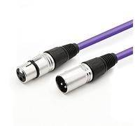 DREMAKE 33FT XLR-M to XLR-F Audio Cable, Mic Speaker Cable for Recording, Live Sound, Stage, DJ, Pro, Studio Cable - Purple