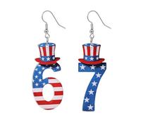Dremcoue Six Seven Earrings Funny Six Seven 67 Earrings for Men Women Funny 67 Meme Acrylic Earrings:A Birthday, Easter, Christmas Stocking Stuffer Gift for Tweens & Teens 1 Pairs, 6 7 EARRINGS-7