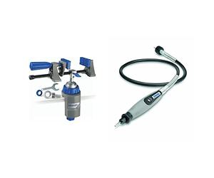Dremel 2500 Multi-Vise, 3-in-1 Adjustable Bench Vice with Clamp and Tool Holder & 225 Flex-Shaft - Multi-Purpose Flexible Shaft Extension for Cutting, Sanding, Polishing, Grinding,