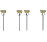 Dremel 536 Brass Brush Accessory Set, 2 Brushes (13 mm) for Cleaning Soft Metals like Gold, Bronze or Copper (Pack of 2)