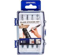 Dremel 682 Glass Etching Set, Accessory Kit with 8 Rotary Tool Accessories for Etching and Engraving in Glass