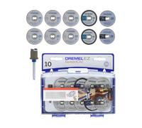 Dremel 690 EZ SpeedClic Cutting Wheels Set - Accessory Kit With 10 Rotary Tool Cutting Discs And Mandrel