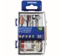 Dremel 730-01 All-Purpose Rotary Tool Accessories Kit - 52 Piece Assorted Set- Includes a Carving Bit, Sanding Drums, Grinding Stones, Cutting Discs, and a Storage Case