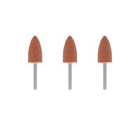 Dremel 26150952JA Aluminium Oxide Grinding Stones Accessory Set, 3 Cone-Shaped Grinding Stones for Grinding and Sharpening Metals, Gray, 9.5 mm