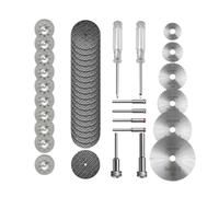 Dremel Accessory Set: 44pcs Diamond Discs, 6pcs HSS Circular Saw Blades, 20pcs Resin Discs, 10pcs Diamond Cutting Wheels with 2 Screwdrivers for Wood, Stone, Metal, PVC