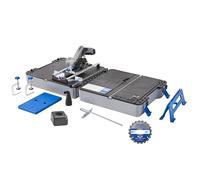 Dremel Blueprint 12V Portable Saw Station Brushless Compact Circular Saw with 1 Mobile Mallet, 1 2.0 Ah Battery, 1 Fast Charger, 1 Multimaterial Blade, 1 Cutting Guide, 1 Dust Port, 2 Clamps