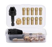 dremel bohrfutter 12 Piece Drill Chuck Adapter Set, 4486 Drill Chuck, 4485 Collets, Brass Change Chuck Heads, Keyless Drill Chuck with Box