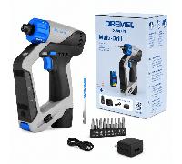 Dremel Blueprint 12V Brushless 3-in-1 Drill Driver Cordless Kit with Integrated Stud Finder, Detachable Laser Level, 2.0 Ah Battery, 9X Bit Set, 1x Multimaterial Drill-Bit, Bubble Level, Fast Charger