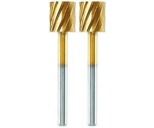 Dremel MAX Wood Carving Bit 7,9mm (115DM) Cylindrical-Shaped 2-Pack | Titanium Coated High-Performance Accessory to Remove Material, Rotary Tool Compatible 3,2mm Shank Size