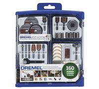 Dremel Rotary Tool Accessory Kit- 710-08- 160 Accessories- EZ Lock Technology- 1/8 inch Shank- Cutting Bits, Polishing Wheel and Compound, Sanding Disc and Drum, Carving, Sharpening, and Engraving