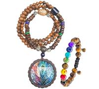 DREMINOVA Boho Beaded Necklaces for Women, Long Pendant Beads Wood Necklaces, Multicolor, Boho, Retro, Tribal, Chunky, Unisex, Women's Accessories