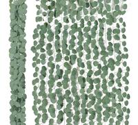 Dremisland 12 Pack Eucalyptus Garland UV Resistant Table Greenery Garland 200cm Silk Artificial Ivy Wreath Vines Fake Green Foliage Hanging Plants for Wedding Arch Party Fireplace Decor