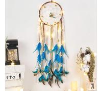 Dremisland Boho Dream Catcher Cute Dreamcatcher Handmade Dreamcatchers Feather Bead Wall Hanging Boho Woven Art Ornament Gift Bedroom Accessories Nursery Blessing Birthday Gift