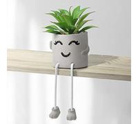 Dremisland Fake Plants with Cement Potted Artificial Plants Indoor Small Artificial Plants in Pots Mini Fake Succulent Plant Desk Plant Decor for Home Office Table Desk Living Room Shelves