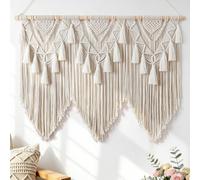 Dremisland Macrame Wall Hanging Large Beige Tassel Tapestry Boho Wall Decor