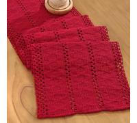 Dremisland Table Runner Macrame Farmhouse 95 Inch Boho Table Runner Red Woven Cotton Table Cover Rustic Dresser Scarf Table Decoration for Dining Kitchen Table Party Birthday Decor