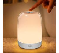 Dremkit 6 Colors Customizable Night Light, Touch Control Night Light, USB Rechargeable Dimmable Warm Light for Nursing, Baby and Kids Rooms (White)