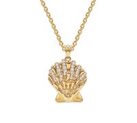 Dremmy Studios Gold Necklace for Women 14K Gold Plated Boho Summer Beach Coast Pendant Necklaces for Women Holiday Summer Jewelry Gift, 19.7"+1.57" (chain) x 0.7" * 0.8" (pendant), Brass, No Gemstone