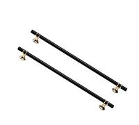 Dreneco 2 Pack Cupboard Handles Zinc Alloy Kitchen T Bar Handle Drawer Wardrobe Cabinet Furniture Door Pulls Knobs (320mm Hole centres, Black+Gold)