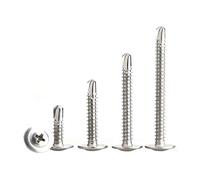 Dreneco Drilling Tail Screws Cross Large Pan Head Self-Drilling Self-Tapping Screws Stainless Steel, M4.2×13mm,20 pcs