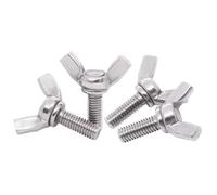 Dreneco Stainless Steel Butterfly Wing Bolt Thumb Screws Hand Twist Screws, M10×40mm,2 pcs