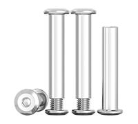 Drenky 10 Sets Connection Screws Belt Buckle Binding Bolts 304 Stainless Steel Screw Post M6 X 40mm Furniture Bolt Sleeve Nuts for Bed, Door, Table, Chair, Worktop, Cabinet