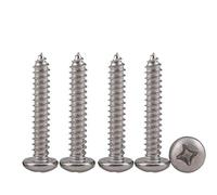 Drenky 100pcs M4 Stainless Steel Self Tapping Screws Phillips Pan Head Srews DIY Woodworking Screws (100PCS M4 x 20mm)