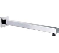 Drenky 16 Inch Square Thicken Stainless Steel Shower Extension Arm, Straight Wall-Mounted Shower Heads Arm with Flange for Bathroom Rainfall Shower Heads Polished Chrome Finished