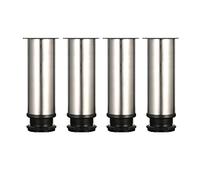 Drenky 4 Pcs Adjustable Legs 150mm Height Cabinet Legs Table Legs Furniture Legs, Brushed Stainless Steel Adjustable Height 0-15mm Come with Stainless Steel Screws