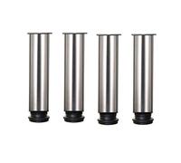 Drenky 4 Pcs Adjustable Legs 200mm Height Cabinet Legs Table Legs Furniture Legs, Brushed Stainless Steel Adjustable Height 0-15mm Come with Stainless Steel Screws