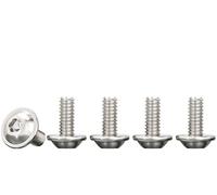 Drenky 50 Pcs Flanged Button Head M4 X 12mm 304 Stainless Steel Bolts, Pan Head Machine Screws, Rustproof, Fully Thread Hexagon Socket