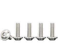 Drenky 50 Pcs Flanged Button Head M4 X 16mm 304 Stainless Steel Bolts, Pan Head Machine Screws, Rustproof, Fully Thread Hexagon Socket