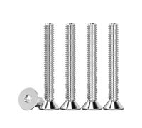 Drenky 50 Pcs Socket Screws, M4 Screws Countersunk Bolts 304 Stainless Steel Screws M4 X 35mm Flat Head Hex Socket Cap Screws DIN 7991 / ISO 10642 Fully Thread Rustproof Machine Screws