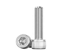 Drenky Allen Socket Cap Head Screws M4 X 25mm Cylinder Screw with Hex 304 Stainless Steel DIN 912 (ISO 4762) Hexagon Bolts, Pack of 50