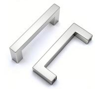 Drenky Cupboard Handles, 2 Pack Brushed Stainless Steel Kitchen Door Handles 64mm Hole Centre Distance Furniture Pulls with Screws for Drawer Wardrobe and Cabinet