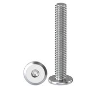 Drenky Furniture Hex Bolts 304 Stainless Steel Hex Head Bolts 10 Pack M8 X 55mm Machine Screws M8 Hexagon Furniture Bolts For Bed & Wood Furniture, Fully Thread
