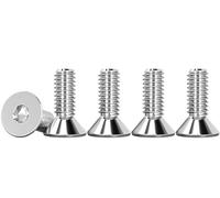 Drenky M4 X 12mm Screws, M4 Socket Screws 50 Pcs Hex Screws DIN 7991 / ISO 10642 Rustproof Machine Screws 304 Stainless Steel Hex Socket Countersunk Bolts, Fully Thread