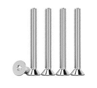 Drenky M4 X 40mm Screws, M4 Socket Screws 50 Pcs Hex Screws DIN 7991 / ISO 10642 Rustproof Machine Screws 304 Stainless Steel Hex Socket Countersunk Bolts, Fully Thread