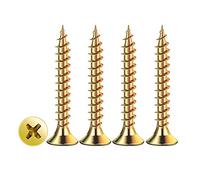 Drenky M4 x 50mm Self Tapping Screws, 100 Pcs Zinc Alloy Multi-Purpose Pozi Screws Universal High Performance Countersunk Head Phillips Concrete Screws