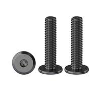 Drenky M5 Bolts, Flat Head Furniture Screw M5 X 30mm Flat Hex Bolt 304 Stainless Steel Bolts Fully Thread Machine Screws Bolts for Bed & Wood Furniture, Pack of 20, Black
