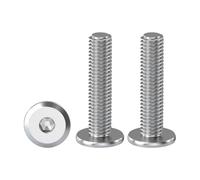 Drenky M5 Bolts, Flat Head Furniture Screw M5 X 30mm Flat Hex Bolt 304 Stainless Steel Bolts Fully Thread Machine Screws Bolts for Bed & Wood Furniture, Pack of 20
