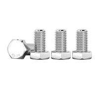 Drenky M6 Hex Bolts 304 Stainless Steel M6 x 10mm Hexagonal Head Screw Bolt DIN 933 Fully Threaded Machine Screws for Furniture Repair, Automotive & Machinery Assembly, Silver, 10 Pcs