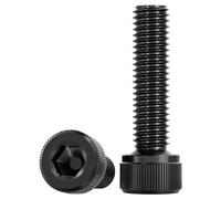 Drenky M8 Cylinder Screws with Hexagon Socket M8 X 25mm Socket Head Cap Screws Bolts DIN 912 (ISO 4762) 304 Stainless Steel Socket Screws Fully Threaded Allen Socket Cap Screws, Pack of 10, Black