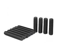 Drenky M8 X 50mm Black Threaded Rods 304 Stainless Steel 10 Pack Metric Threaded Bar DIN976 Compliant for Heavy-Duty Assembly & Engineering Use , Fully Threaded