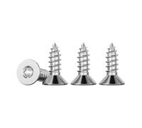 Drenky Pack of 50 Wood Screws Stainless Steel 4 x 10 mm Torx Screws Made of Rustproof A2 V2A Full Thread Grub Screws M4 Chipboard Screws Universal Screws TX20