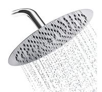 Drenky Rain Shower Head Large 12 Inch Round Replacement Powerful High Pressure Rainfall Shower Head Stainless Steel Adjustable with Swivel Ball Ultra Thin Ceiling Showerhead