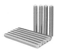 Drenky Threaded Rods 304 Stainless Steel 10 Pack M6 X 100mm Metric Threaded Bar DIN976 Compliant for Heavy-Duty Assembly & Engineering Use , Fully Threaded