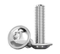 Drenky Torx Screws Pack of 20, M6 x 30 mm Flat Head Screws with Flange ISO 7380-2 Flange Screws Rustproof Stainless Steel A2 V2A Threaded Screws Flat Head Screws with Washer, Full Thread